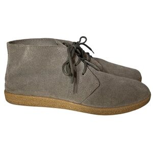 Crown Vintage Women's Tan Leather Suede Lace Up Chelsea Shoes Size 37 US 6.5/7